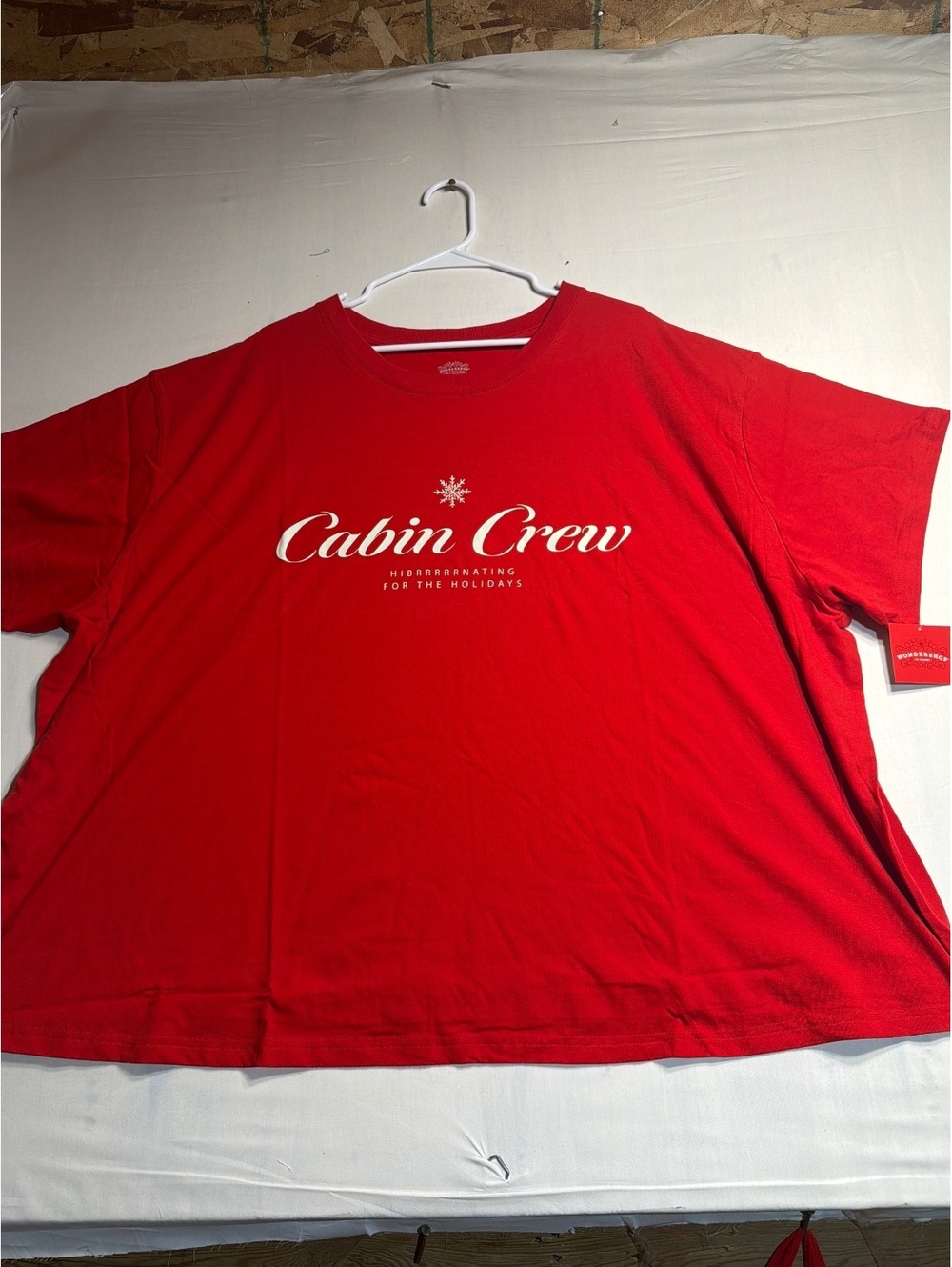 Wondershop Women's 4X Red Cabin Crew Sleepwear Top